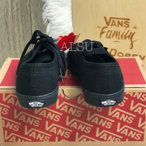 NWT VANS Authentic Lo Pro Black Black Kid’s - Picture 3 of 7